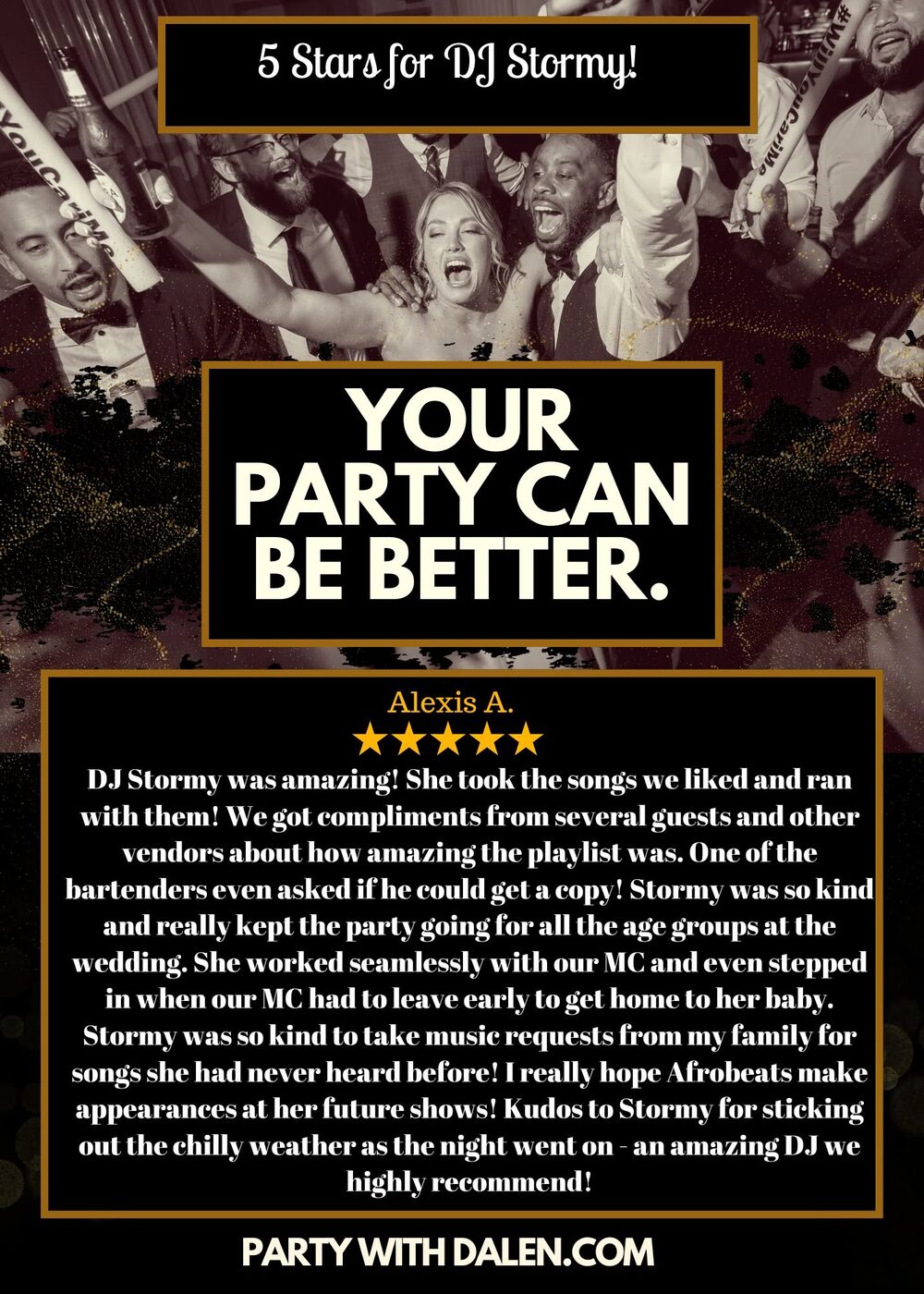 Client review 5 for Party With Dalen