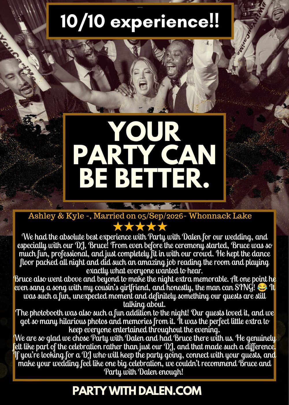 Client review 8 for Party With Dalen