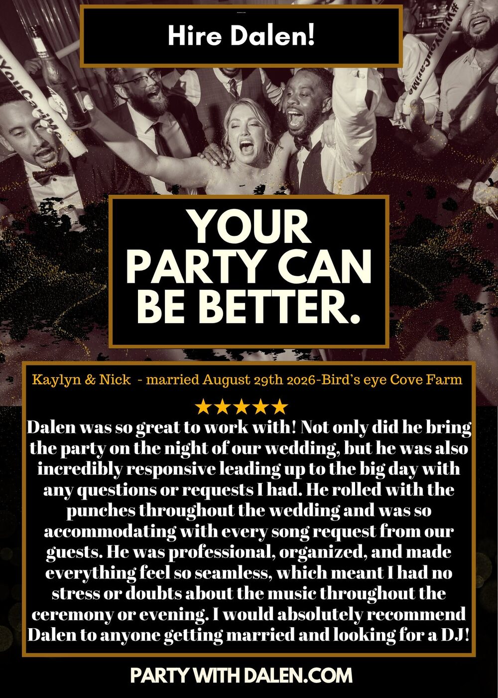 Client review 7 for Party With Dalen